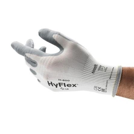 Ansell Rukavice Bílá CE, REACH Nylon Ano Ano Ano Nitril 9 HyFlex 11-800