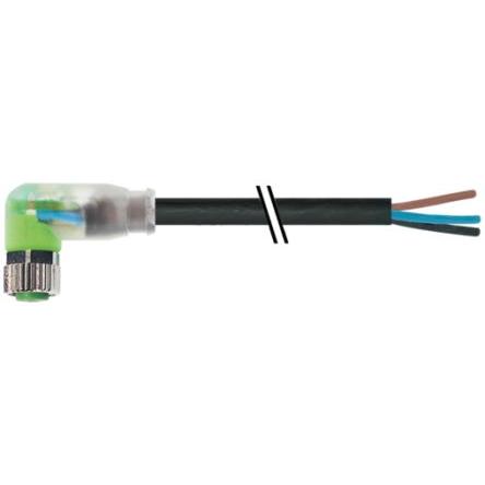Kabel ovladače snímače, A: Vnitřní, A: Pravoúhlý 3, B: Volný konec kabelu, 30V, IP65, řada: 7000 Murrelektronik Limited