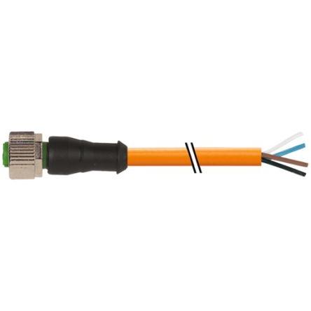 Kabel ovladače snímače, A: Vnitřní, A: Rovný 4, B: Volný konec kabelu, 250V, IP65, řada: 7000 Murrelektronik Limited 5 m