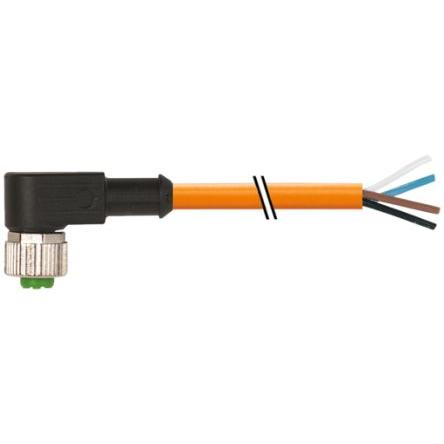Kabel ovladače snímače, A: Vnitřní, A: Pravoúhlý 4, B: Volný konec kabelu, 250V, řada: 7000 Murrelektronik Limited 5 m