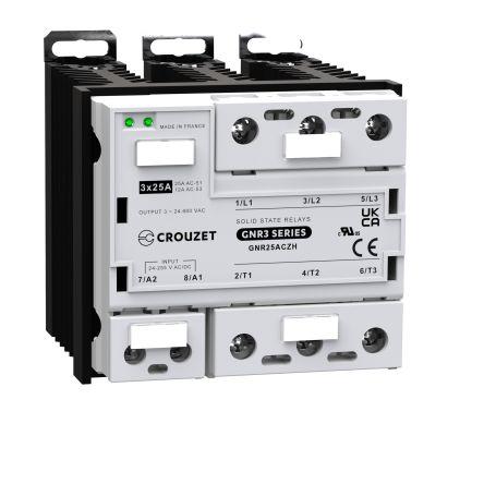 Crouzet Polovodičové relé 25 A Lišta DIN 660 V ac GNR3 255V ac/dc