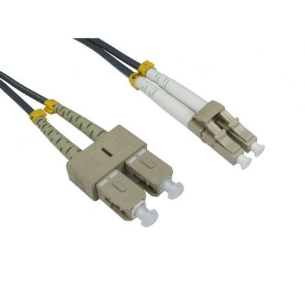 RS PRO Optický kabel 3 mm 2žilový 1 m Nízko dýmivý bezhalogenový plášť, Šedá