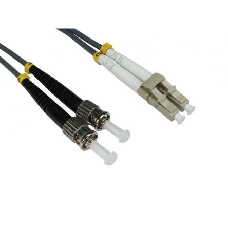 RS PRO Optický kabel 3 mm 2žilový 5 m Nízko dýmivý bezhalogenový plášť, Šedá