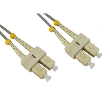 RS PRO Optický kabel 3 mm 2žilový 3 m Nízko dýmivý bezhalogenový plášť, Šedá