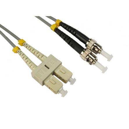 RS PRO Optický kabel 3 mm 2žilový 1 m Nízko dýmivý bezhalogenový plášť, Šedá
