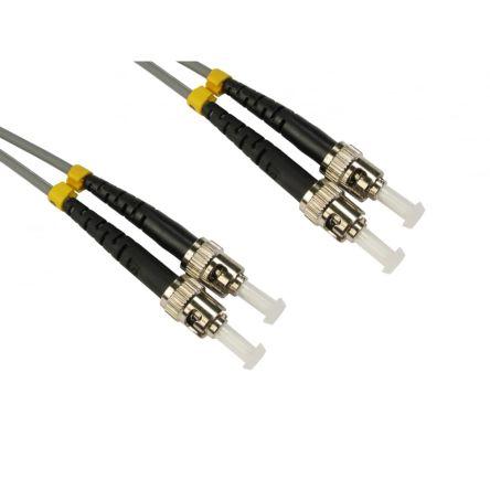 RS PRO Optický kabel 3 mm 2žilový 500 mm Nízko dýmivý bezhalogenový plášť, Šedá