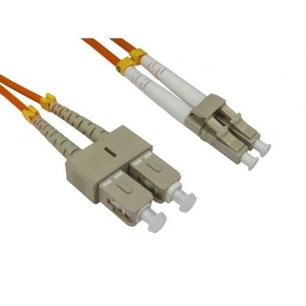 RS PRO Optický kabel 3 mm 2žilový 1 m Nízko dýmivý bezhalogenový plášť, Oranžová
