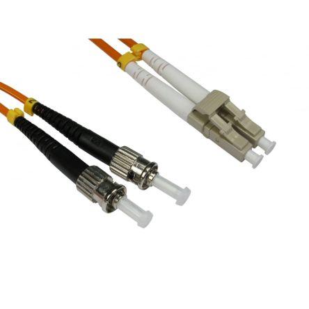 RS PRO Optický kabel 3 mm 2žilový 2 m Nízko dýmivý bezhalogenový plášť, Oranžová