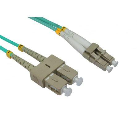 RS PRO Optický kabel 3 mm 2žilový 10 m Nízko dýmivý bezhalogenový plášť, Světle modrá