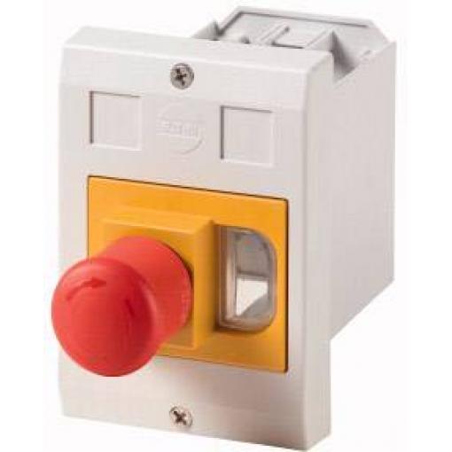 Eaton E-PKZ01-PVT 281636 prázdný kufřík vestavné provedení, s nouzovým vypínačem (d x š x v) 129 x 90 x 176 mm šedá, červená, žlutá 1 ks