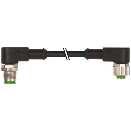 Kabel ovladače snímače, A: Vnější, A: Pravoúhlý 4, B: M12, B: Vnitřní, 250V 4, IP67, řada: 7000 Murrelektronik Limited