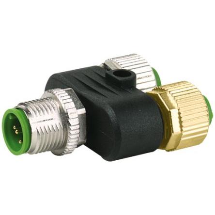 Murrelektronik Limited Adaptér pro kulaté konektory, orientace těla: Rovný 4 M12 Nikl, 85 °C 4, -25 °C M12 Vnitřní, IP67