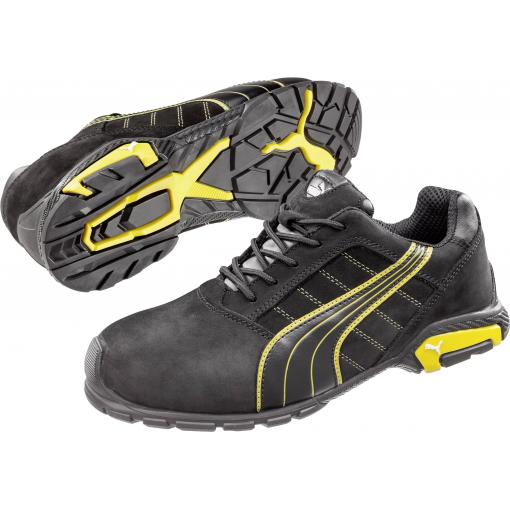 PUMA Safety Sicherheitshalbschuh S3 AMSTERDAM Gr.45 schwarz/gelb, Nubukleder, Alukappe 642710-45 bezpečnostní obuv S3, velikost (EU) 45, černožlutá , 1 pár