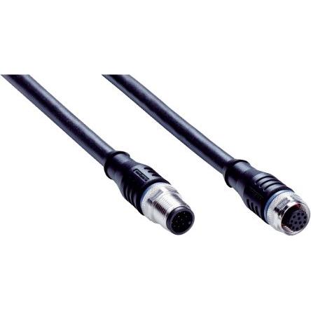 Kabel konektoru, A: Vnitřní, A: M12, Rovný 12, B: M12, Přímý, B: Vnější, 30V 12, IP67, IP69K, řada: YF2A2B SICK 2.5 m