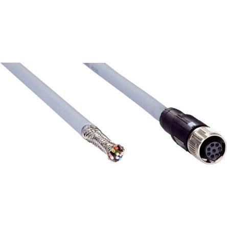 Kabel konektoru, A: Vnitřní, A: Rovný 8, B: Volný konec kabelu, řada: YF2A88 SICK 10 m
