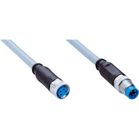 Kabel konektoru, A: Vnitřní, A: M8, Rovný 4, B: M8, Přímý, B: Vnější, 1.5kV 4, IP65, IP66K, IP67, řada: YF8U14 SICK 3 m