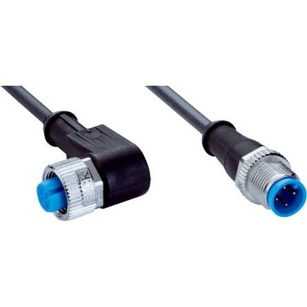 Kabel konektoru, A: Vnitřní, A: M12, Pravoúhlý 4, B: M12, Přímý, B: Vnější, 2.5kV 3, IP65, IP66K, IP67, řada: YG2A14