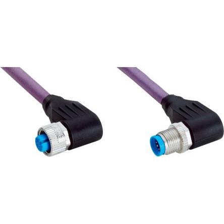 Kabel konektoru, A: Vnitřní, A: M12, Pravoúhlý 5, B: M8, B: Vnější, 1.5kV 3, IP65, IP66K, IP67, řada: YG2A15 SICK 10 m