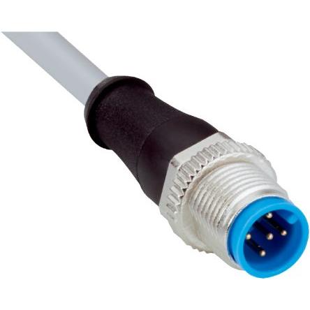 Kabel konektoru, A: Vnější, A: M12, Rovný 5, B: Volný konec kabelu, B: Neuzavřený, 1.5kV, IP65, IP66K, IP67, řada: