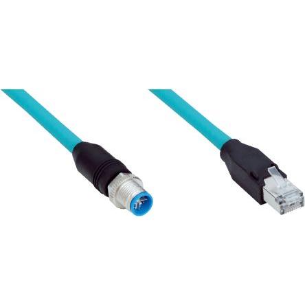 Kabel konektoru, A: Vnější, A: M12, Rovný 8, B: RJ45, Přímý, B: Vnější, 1kV 8, IP20, IP67, řada: YM2X18 SICK 10 m
