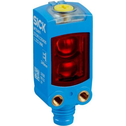 SICK Fotoelektrický snímač, řada: WTB4FP Viditelná červená Pravoúhlý, výstup: PnP Potlačení pozadí IP66, IP67