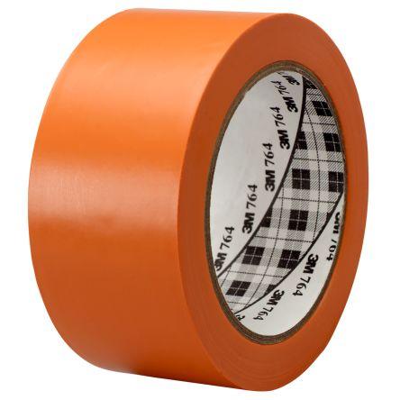 Vinylová páska Pryž, Oranžová Polyvinylchlorid 0.125 mm 2in, délka: 33 m 764 3M