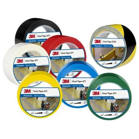 Výstražná páska Pryž, Černá, Žlutá Vinyl 0.14 mm 50mm, délka: 33 m 5702 3M