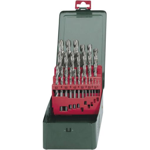 Metabo 627154000 HSS sada spirálových vrtáku do kovu 25dílná 1 mm, 1.5 mm, 2 mm, 2.5 mm, 3 mm, 3.5 mm, 4 mm, 4.5 mm, 5 mm, 5.5 mm, 6 mm, 6.5 mm, 7 mm, 7.5 mm,
