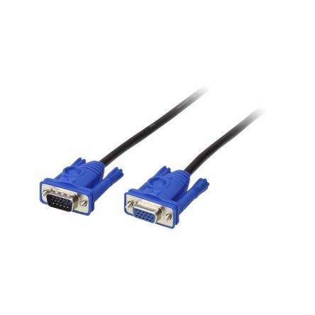 Aten, A: Vnější VGA, B: Vnitřní Kabel VGA 3 m, Černá