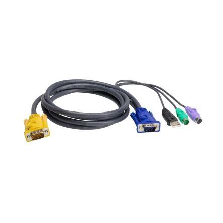 Aten Kabel KVM Vnější, A: USB typu A, B: SPHD Vnější 3 m, Černá