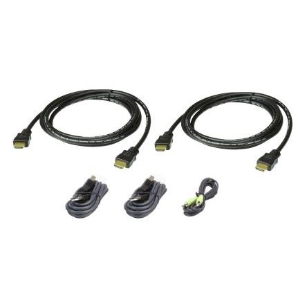 Aten Kabel KVM Vnější, A: USB typu A, B: USB typ B Vnější 2 m, Černá