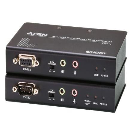 Extender KVM USB Prodlužovač, počet zobrazení: 2 1 Cat6 Aten 100 m, video připojení: DVI-D 14portový