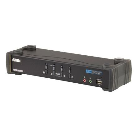 Přepínač KVM, Stereo 4portový USB, počet zobrazení: 1 5 Aten, video připojení: DVI I 2560 x 1600 pixel