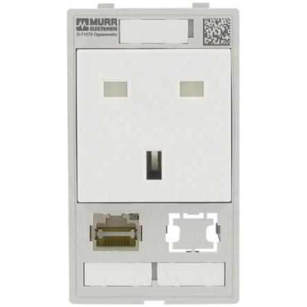 Zásuvka Bílá 13A RJ45 EN IEC 6059, CE, UKCA, RoHS Murrelektronik Limited 250V