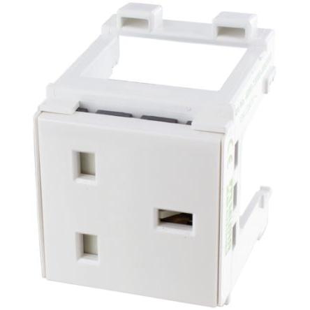 Zásuvka Bílá 13A CE, RoHS, UKCA Murrelektronik Limited 250V