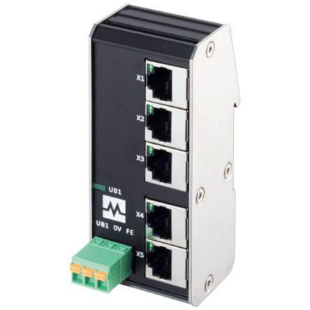 Síťový rozbočovač, řada: 58 Lišta DIN 100Mbps Murrelektronik Limited 5 9 to 36 V dc