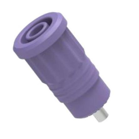 Electro PJP Zásuvka na banánky, 4 mm, 1kV, 25A, Modrá, Vnitřní Lisovací, materiál kontaktu: Mosaz, délka: 34 mm,