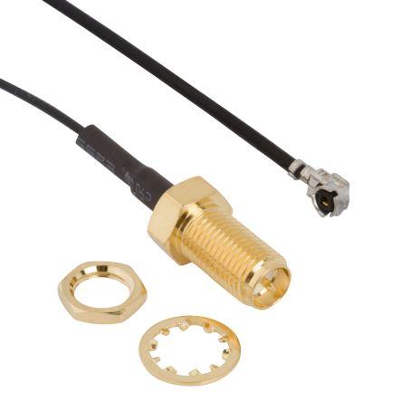 Amphenol RF Konektor SMA, orientace těla: Rovný, 50 Ω, 6GHz, typ kabelu: RF, obklad těla: Zlacený, Mosaz, Normální