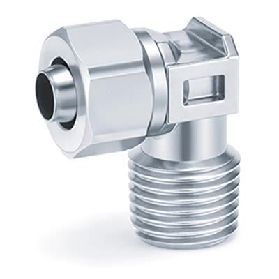 SMC Pneumatická armatura, řada: KFG2L, KFG2L1008-02S, Nerezová ocel 8mm R 1/4" R