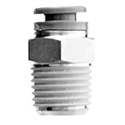 SMC Pneumatická armatura, řada: KR, KRH06-02S, Nerezová ocel, Zásuvný 6mm, Vnější R 1/4" R