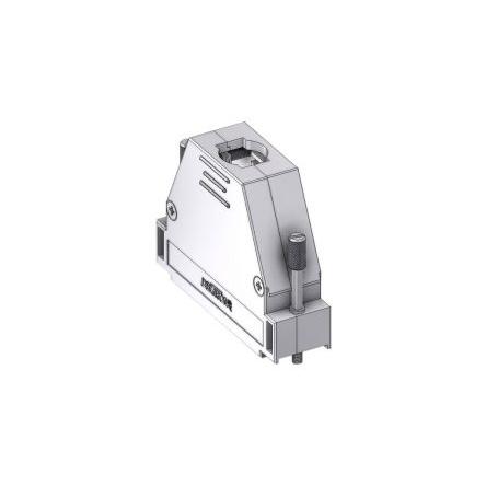 Deltron Connectors Plášť D-Sub, orientace těla: Rovný, materiál pouzdra: Termoplast, barva: Šedá Odlehčovací třmen,