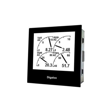TDE Instruments Digitální panelový multifunkční měřič, řada: DPM72 LCD, výška výřezu: 68 mm, šířka výřezu: 68 mm pro
