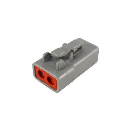 Deutsch Ochranný kryt konektoru, řada: DTP Vnitřní, rozteč: 6.71 mm, počet kontaktů: 2, počet řad: 1, orientace těla: