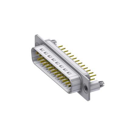 Deltron Connectors Konektor D-Sub, řada: DTS, počet kontaktů: 25, orientace těla: Rovný, Montáž na plošný spoj Vnější,