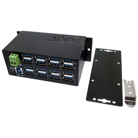 Rozbočovač USB EX-1113HMS, standard: USB 3.0 USB, počet portů USB: 16 Sběrnice USB 55 mm Exsys 48.2 mm 132.5mm