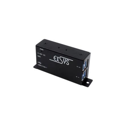 Rozbočovač USB EX-1181HMS, standard: USB 3.0 USB, počet portů USB: 4 Sběrnice USB 82 mm Exsys 24 mm 47mm
