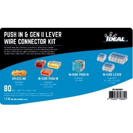 Ideal Industries Přípojka, řada: Gen II Lever Šedá, Modrá, Žlutá, Oranžová, Červená, Černá 32A, 12AWG, 24 AWG, 600V