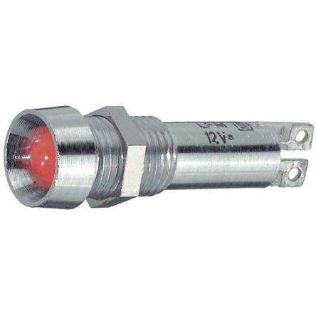 Indikátor pro montáž do panelu Žlutá, typ žárovky: LED Schurter 24V 8.4 mm, IP67