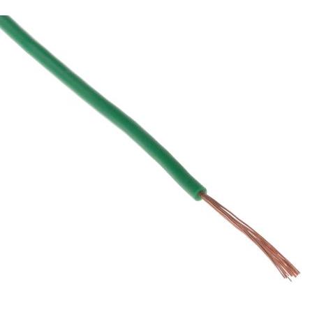 Přístrojový kabel, prameny vodičů: 26/0.07 mm, Zelená, 150V 100 m 27 AWG Staubli