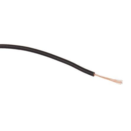 Zapojovací vodič, řada: FlexiVolt, typ kabelu: Nestíněný, prameny vodičů: 39/0.07 mm, Černá, 500V 100 m 26 AWG Staubli